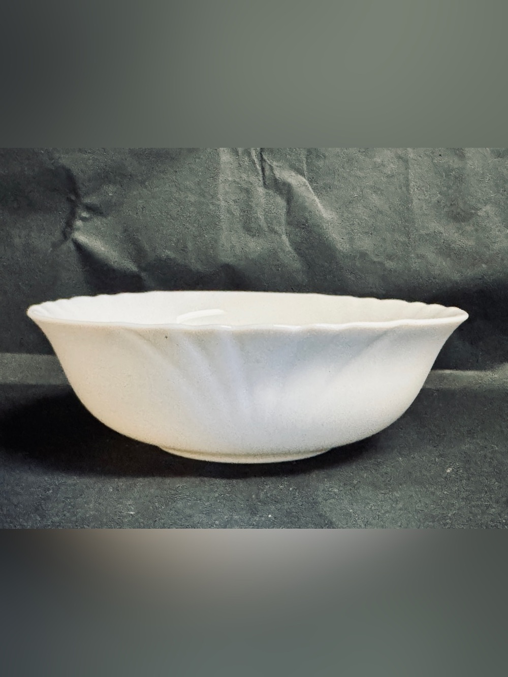 Vintage 1990s Luminarc Cadix White Opal Glass 16cm Cereal Bowls - Set of 4